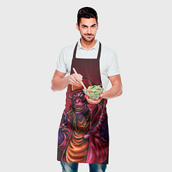 Фартук кулинарный Горилла с битой, цвет: 3D-принт — фото 2