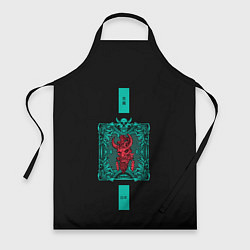 Фартук кулинарный Красный Демон с Свитком, цвет: 3D-принт