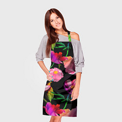 Фартук кулинарный Цветочный узор Floral pattern, цвет: 3D-принт — фото 2