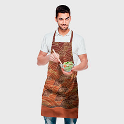 Фартук кулинарный Япония Волны, цвет: 3D-принт — фото 2