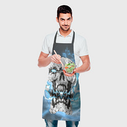 Фартук кулинарный Череп-монстр в молниях, цвет: 3D-принт — фото 2