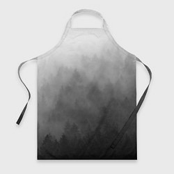 Фартук кулинарный Темный лес - туман, цвет: 3D-принт