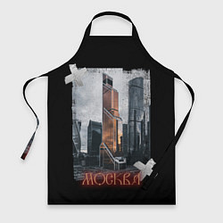 Фартук кулинарный Москоу Сити, цвет: 3D-принт