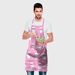 Фартук кулинарный ЛАЛАФАНФАН на розовом фоне, цвет: 3D-принт — фото 2
