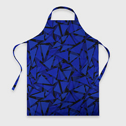 Фартук кулинарный Синие треугольники-геометрический узор, цвет: 3D-принт