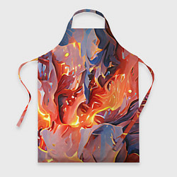Фартук кулинарный Lava & flame, цвет: 3D-принт