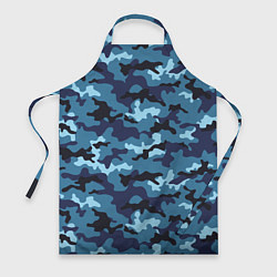 Фартук кулинарный Камуфляж Тёмно-Синий Camouflage Dark-Blue, цвет: 3D-принт