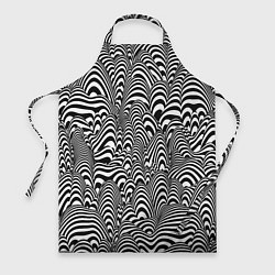 Фартук кулинарный Черно-белая психоделика, цвет: 3D-принт