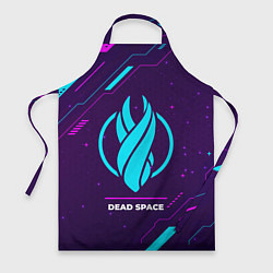 Фартук кулинарный Символ Dead Space в неоновых цветах на темном фоне, цвет: 3D-принт