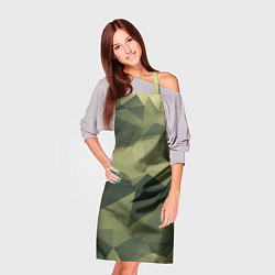 Фартук кулинарный 3д полигоны - камуфляж, цвет: 3D-принт — фото 2