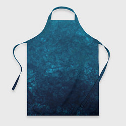 Фартук кулинарный Синий абстрактный мраморный узор, цвет: 3D-принт