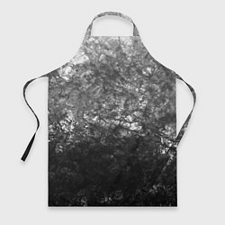 Фартук кулинарный Текстура камня черно-белый узор, цвет: 3D-принт