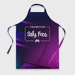 Фартук кулинарный Sally Face Gaming Champion: рамка с лого и джойсти, цвет: 3D-принт