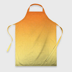 Фартук кулинарный Оранжевый, желтый градиент, цвет: 3D-принт