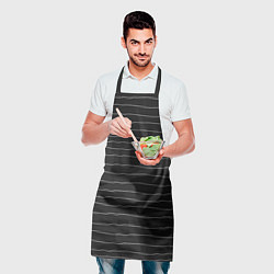 Фартук кулинарный Карбон с линиями, цвет: 3D-принт — фото 2