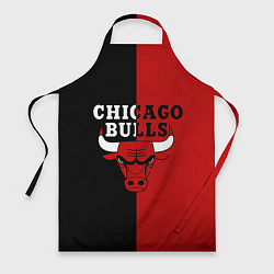 Фартук кулинарный Чикаго Буллз black & red, цвет: 3D-принт