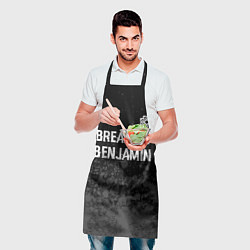 Фартук кулинарный Breaking Benjamin glitch на темном фоне: символ св, цвет: 3D-принт — фото 2