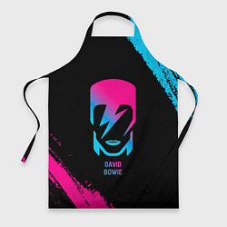 Фартук кулинарный David Bowie - neon gradient, цвет: 3D-принт