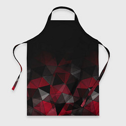 Фартук кулинарный Черно-красный геометрический, цвет: 3D-принт