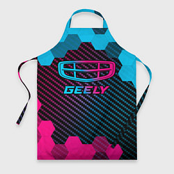 Фартук кулинарный Geely - neon gradient, цвет: 3D-принт
