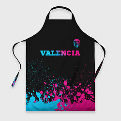 Фартук кулинарный Valencia - neon gradient: символ сверху, цвет: 3D-принт