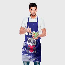 Фартук кулинарный Вера панда с сердечком, цвет: 3D-принт — фото 2