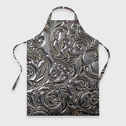 Фартук кулинарный Растительный орнамент - чеканка по серебру, цвет: 3D-принт
