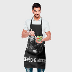 Фартук кулинарный Depeche Mode - black & white portrait, цвет: 3D-принт — фото 2