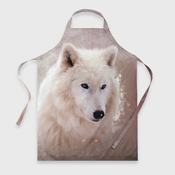 Фартук кулинарный Белый зимний волк, цвет: 3D-принт