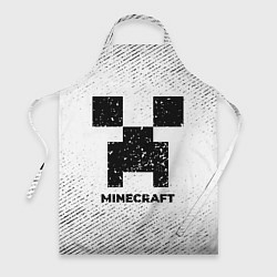 Фартук кулинарный Minecraft с потертостями на светлом фоне, цвет: 3D-принт