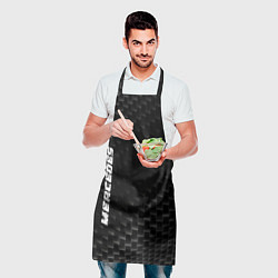 Фартук кулинарный Mercedes карбоновый фон, цвет: 3D-принт — фото 2