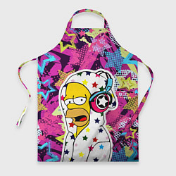 Фартук кулинарный Гомер Симпсон в звёздном балахоне!, цвет: 3D-принт