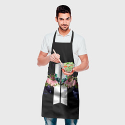 Фартук кулинарный BTS Flowers In Space, цвет: 3D-принт — фото 2