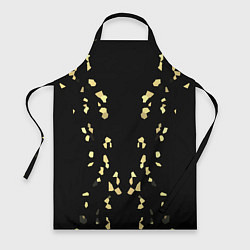 Фартук кулинарный Абстрактный узор золото на черном, цвет: 3D-принт