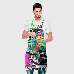 Фартук кулинарный Барт Симпсон - центр-форвард на фоне граффити, цвет: 3D-принт — фото 2