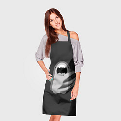 Фартук кулинарный Акула Черный фон, цвет: 3D-принт — фото 2