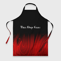 Фартук кулинарный Three Days Grace red plasma, цвет: 3D-принт