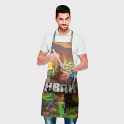 Фартук кулинарный Иван Minecraft, цвет: 3D-принт — фото 2
