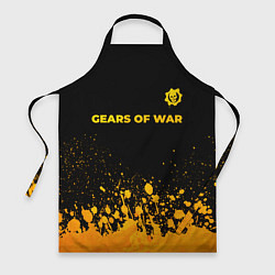 Фартук кулинарный Gears of War - gold gradient: символ сверху, цвет: 3D-принт