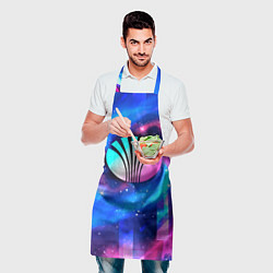 Фартук кулинарный Daewoo неоновый космос, цвет: 3D-принт — фото 2