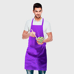 Фартук кулинарный Фиолетовые линии, цвет: 3D-принт — фото 2