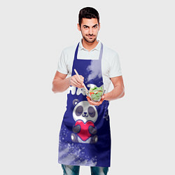 Фартук кулинарный Ната панда с сердечком, цвет: 3D-принт — фото 2