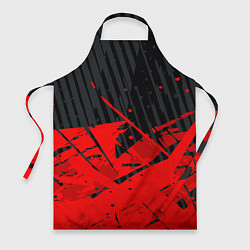 Фартук кулинарный Красные брызги на черном фоне, цвет: 3D-принт