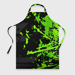 Фартук кулинарный Black & Green, цвет: 3D-принт