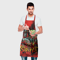 Фартук кулинарный Slipknot red satan, цвет: 3D-принт — фото 2