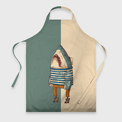 Фартук кулинарный Акула-моряк, цвет: 3D-принт
