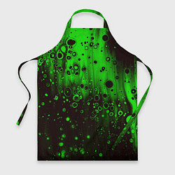Фартук кулинарный Зелёные краски и вода, цвет: 3D-принт