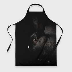 Фартук Чёрный большой кролик