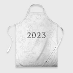 Фартук кулинарный Новогодние снежинки 2023, цвет: 3D-принт
