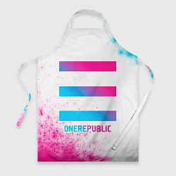 Фартук кулинарный OneRepublic neon gradient style, цвет: 3D-принт